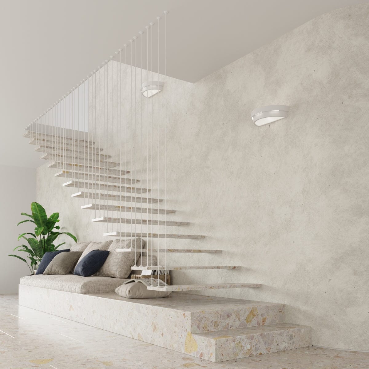 Helios Keramisk Vägglampa - Vit - Modern &amp; Elegant Design - E27