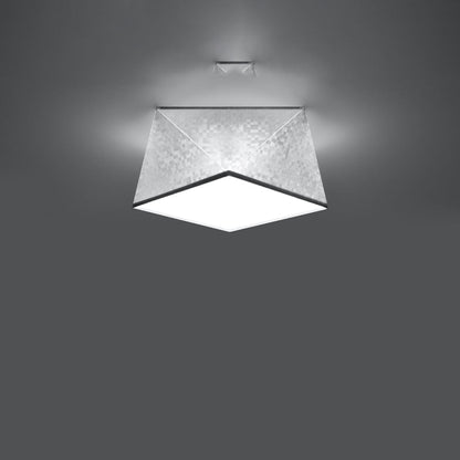 HEXA Silver Taklampa - Geometrisk Modern Design - E27 Glödlampa Kompatibilitet - 3 Färgval - Snygg &amp; Funktionell Belysning för Allt Inredning
