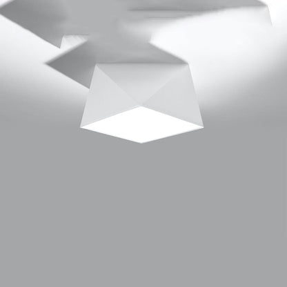 HEXA Vit Taklampa - Modern Geometrisk Design - E27 Lampa Kompatibilitet - 3 Färgval - Stilig &amp; Funktionell Belysning för Alla Rum