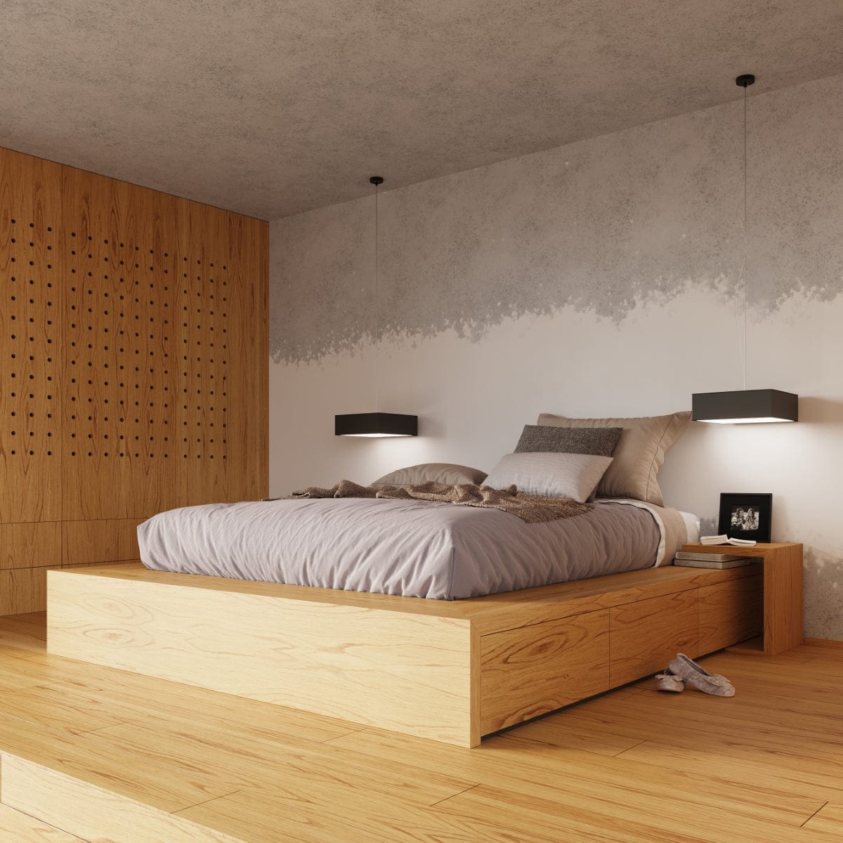 Horus Taklampa - Svart - 2xE27 LED - Modern PVC Armatur