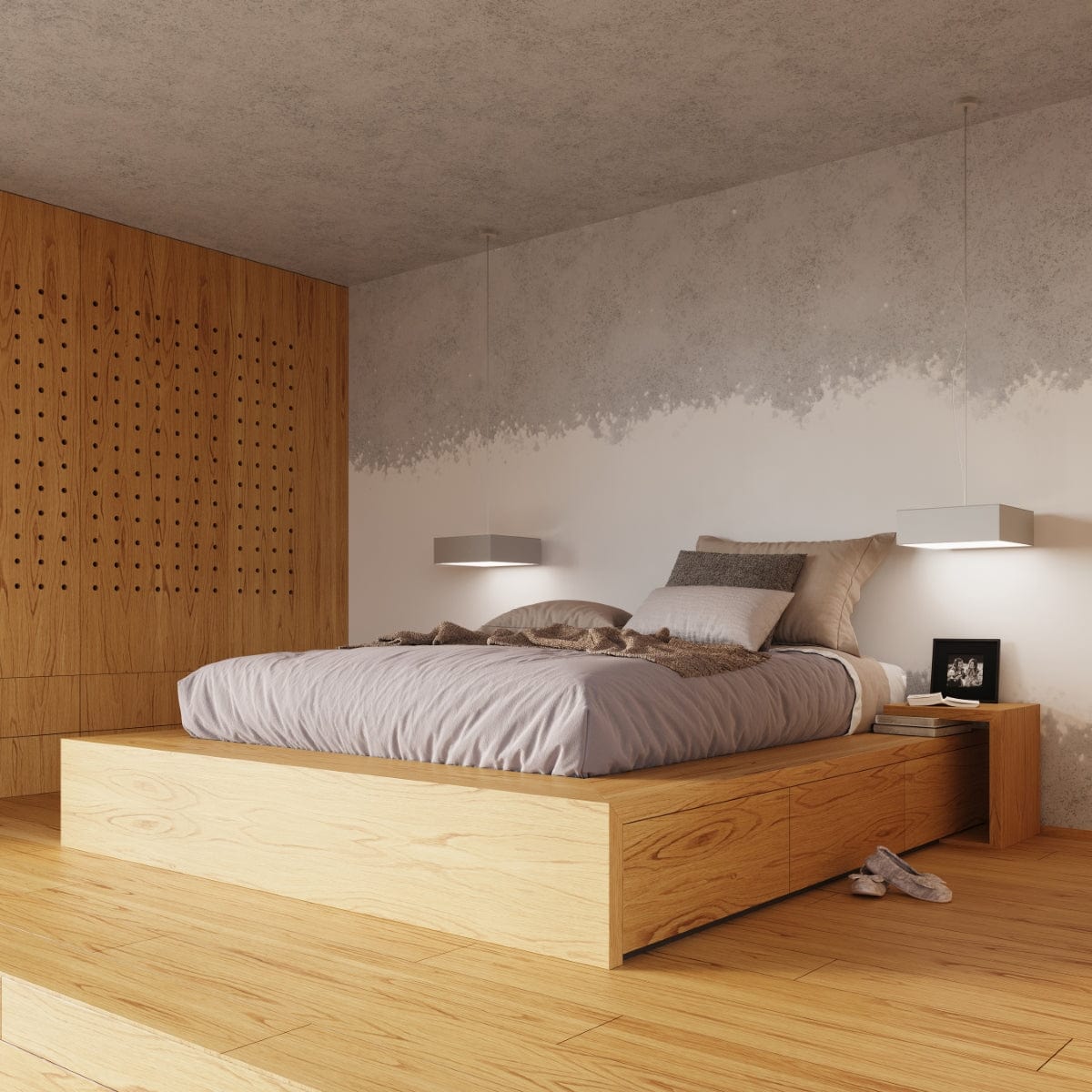 Horus Modern Taklampa - Grå PVC - 3x E27 LED Kompatibel