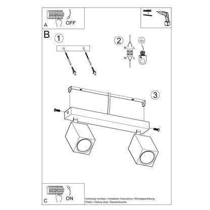 KEKE 2 Eklampa - Minimalistisk Trädesign - Loftstil Belysning - Hållbara och Justerbara Lampa Alternativ