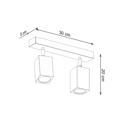 KEKE 2 Eklampa - Minimalistisk Trädesign - Loftstil Belysning - Hållbara och Justerbara Lampa Alternativ