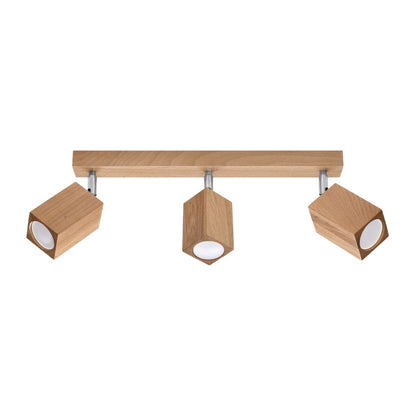 KEKE 3 Ek Taklampa - Modern Minimalistisk Belysning - Loft Stil Trädesign - Hållbara och Justerbara Lampa Alternativ