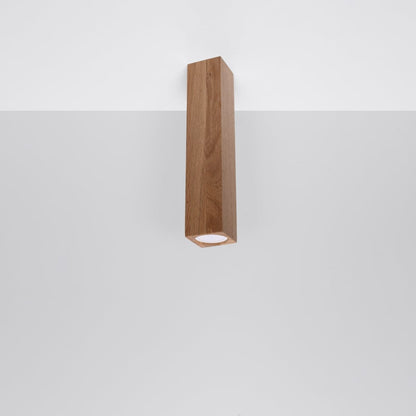 KEKE 30 Ek Taklampa - Minimalistisk Trädesign - Loftstil Belysning - Hållbar Konstruktion - Justerbar Lampa Kompatibilitet