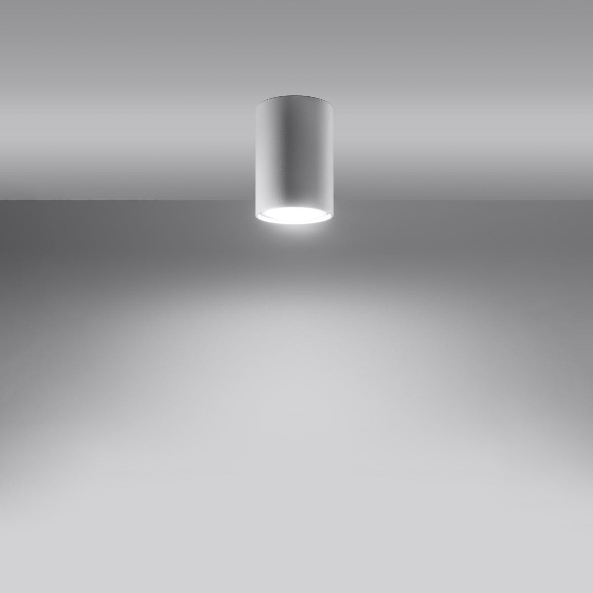 LAGOS 10 Vit Taklampa - Minimalistisk Modern Design - Hållbar Stål - Lätt att Installera - GU10 Lampa Kompatibel