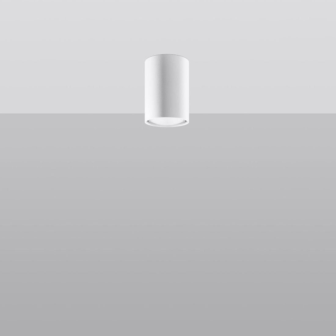 LAGOS 10 Vit Taklampa - Minimalistisk Modern Design - Hållbar Stål - Lätt att Installera - GU10 Lampa Kompatibel