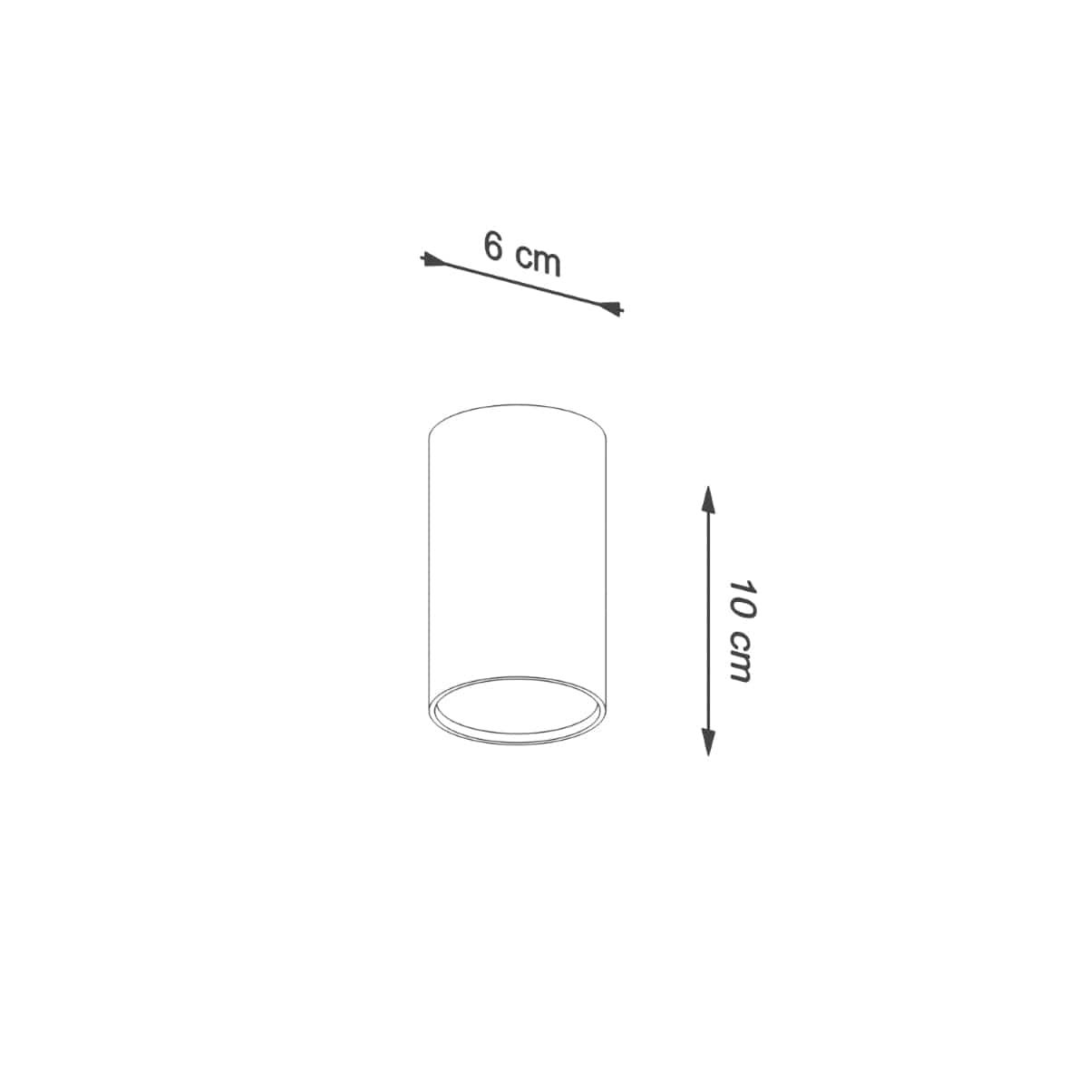 LAGOS 10 Vit Taklampa - Minimalistisk Modern Design - Hållbar Stål - Lätt att Installera - GU10 Lampa Kompatibel