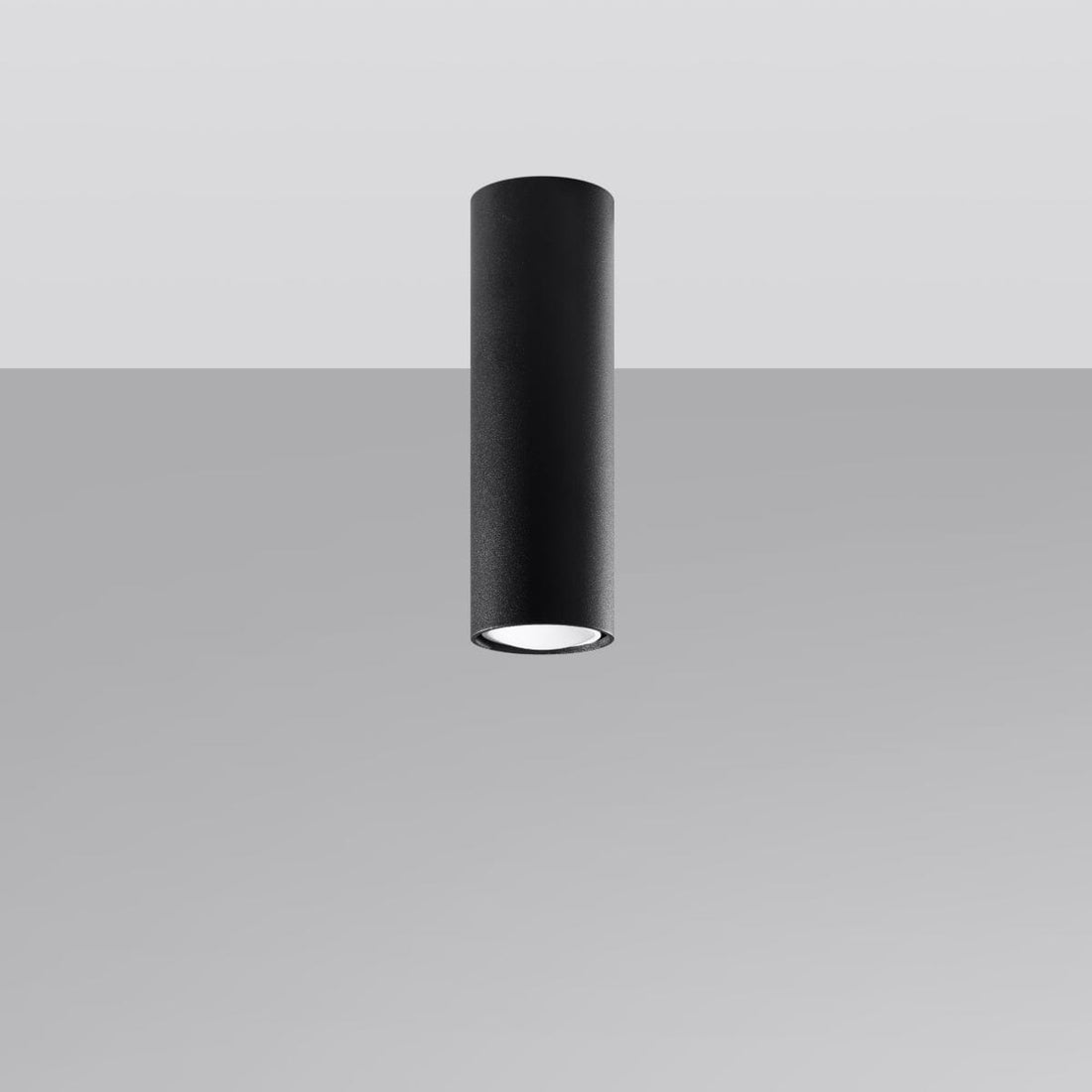 LAGOS 20 Svart Taklampa - Modern Cylindrisk Design - Hållbar Stål - Lätt Installation - GU10 Lampa Kompatibel