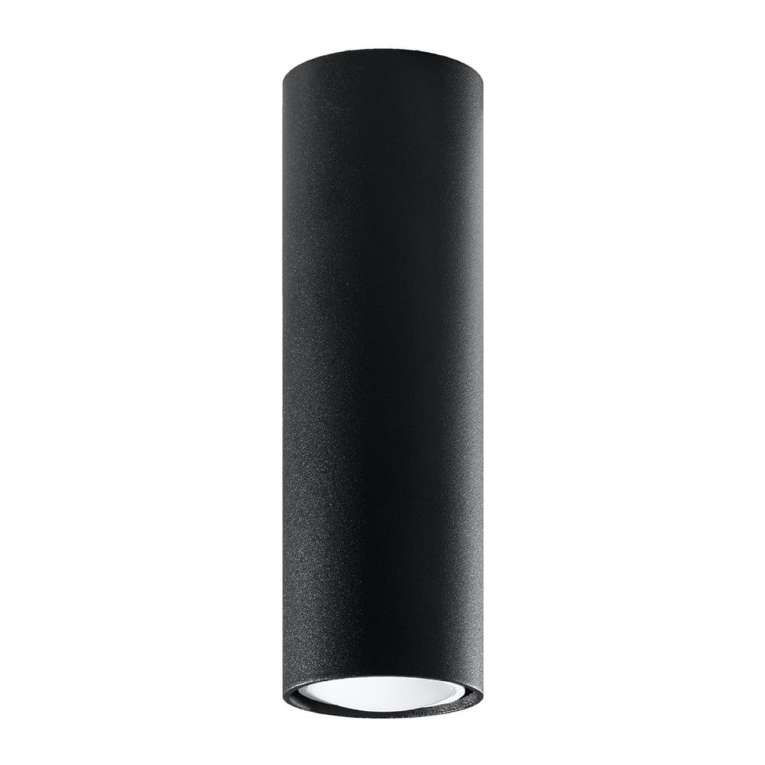 LAGOS 20 Svart Taklampa - Modern Cylindrisk Design - Hållbar Stål - Lätt Installation - GU10 Lampa Kompatibel