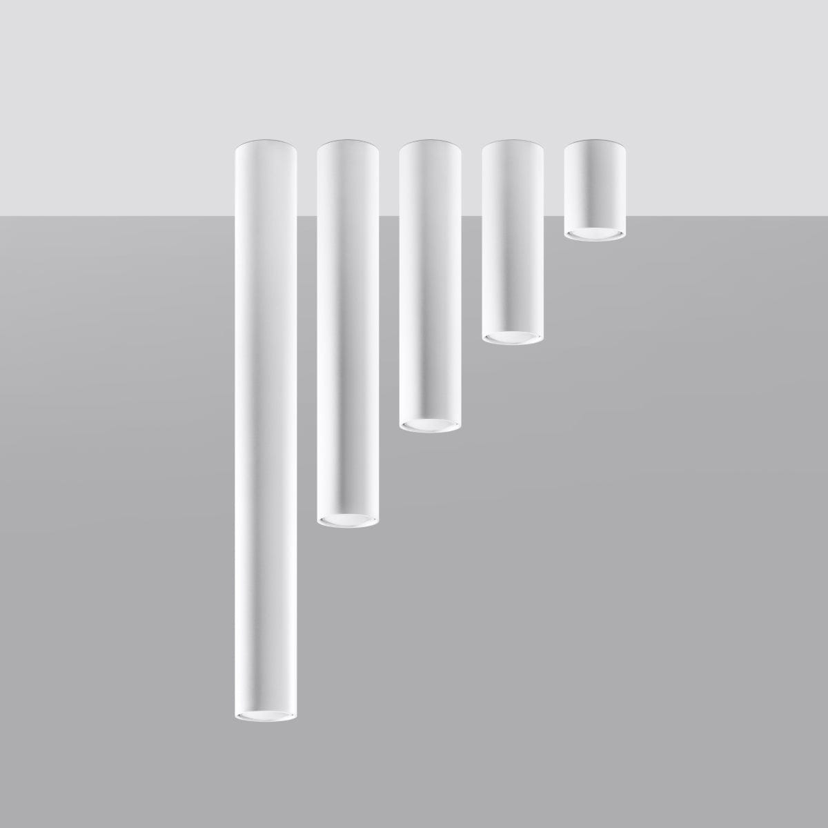 LAGOS 20 Vit Taklampa - Modern Minimalistisk Design - Hållbar Stål - Lätt Installation - GU10 Lampa Kompatibel