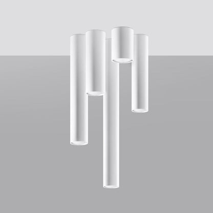 LAGOS 20 Vit Taklampa - Modern Minimalistisk Design - Hållbar Stål - Lätt Installation - GU10 Lampa Kompatibel