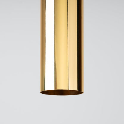 LAGOS 30 Polerad Guld Taklampa - Modern Minimalistisk Design - Justerbar Höjd - Hållbart Stål - GU10 Lampa Kompatibel