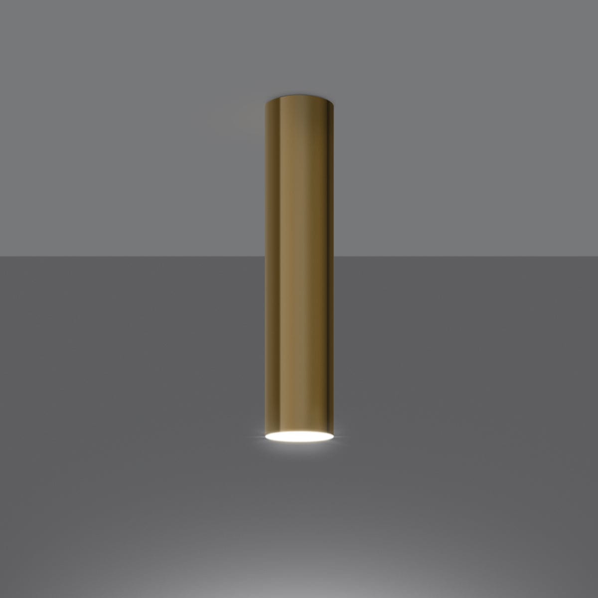 LAGOS 30 Polerad Guld Taklampa - Modern Minimalistisk Design - Justerbar Höjd - Hållbart Stål - GU10 Lampa Kompatibel