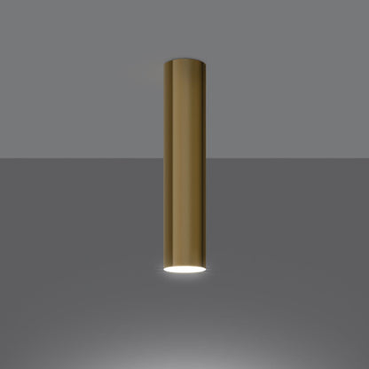 LAGOS 30 Polerad Guld Taklampa - Modern Minimalistisk Design - Justerbar Höjd - Hållbart Stål - GU10 Lampa Kompatibel