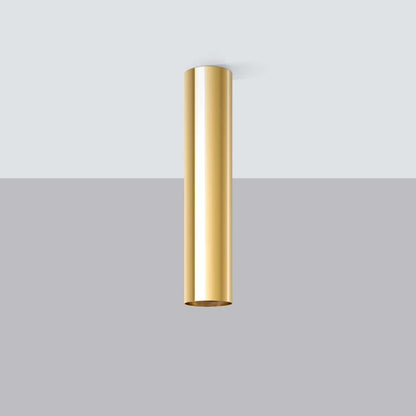 LAGOS 30 Polerad Guld Taklampa - Modern Minimalistisk Design - Justerbar Höjd - Hållbart Stål - GU10 Lampa Kompatibel