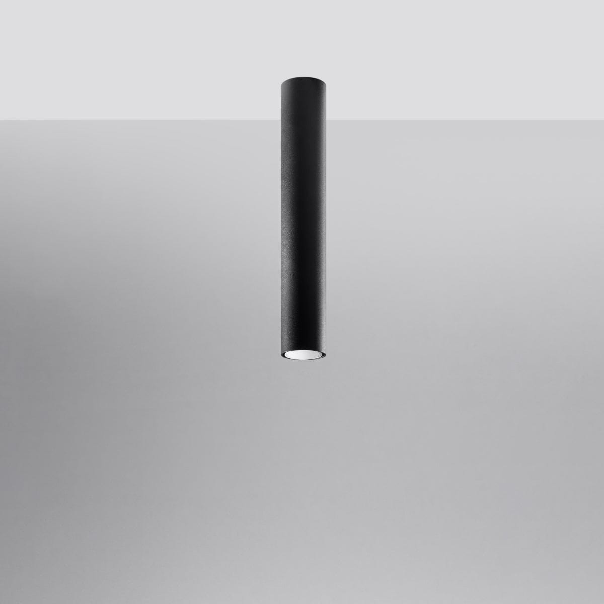 LAGOS 40 Svart Taklampa - Modern Minimalistisk Design - Hållbar Stål - Lätt Installation - GU10 Lampa Kompatibel