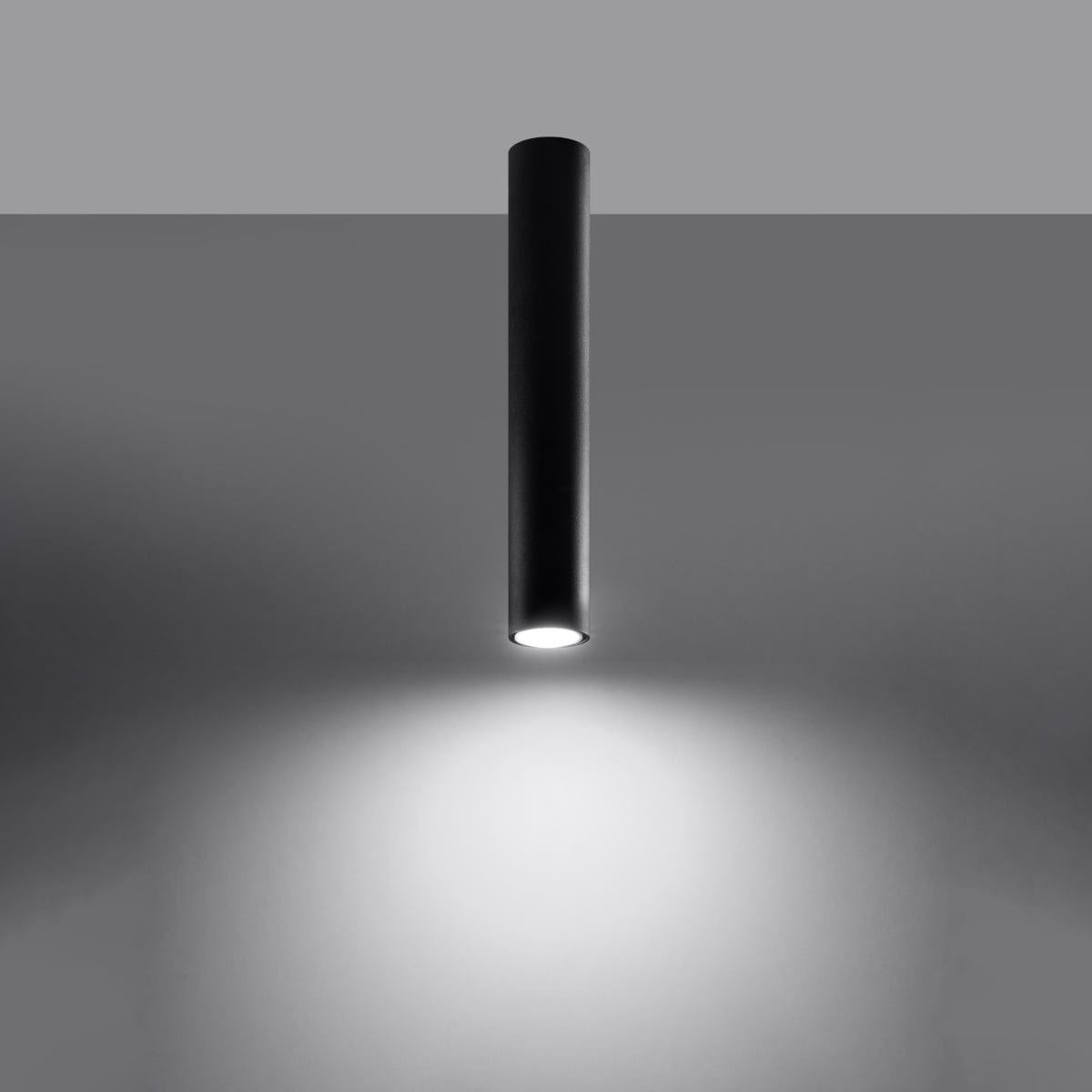 LAGOS 40 Svart Taklampa - Modern Minimalistisk Design - Hållbar Stål - Lätt Installation - GU10 Lampa Kompatibel