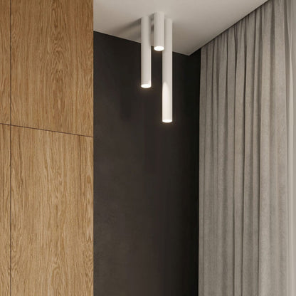 LAGOS 40 Vit Taklampa - Modern Minimalistisk Design - Hållbart Stål - Lätt Installation - GU10 Glödlampa Kompatibel