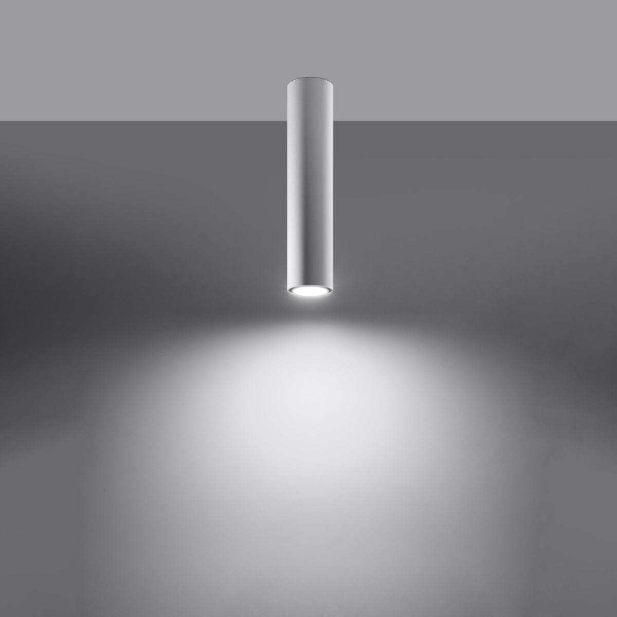 LAGOS 40 Vit Taklampa - Modern Minimalistisk Design - Hållbart Stål - Lätt Installation - GU10 Glödlampa Kompatibel