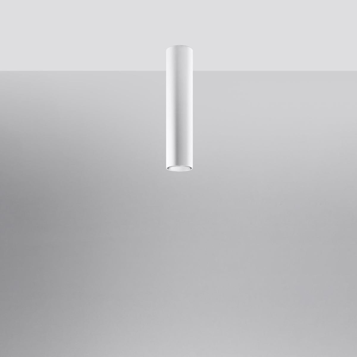 LAGOS 40 Vit Taklampa - Modern Minimalistisk Design - Hållbart Stål - Lätt Installation - GU10 Glödlampa Kompatibel