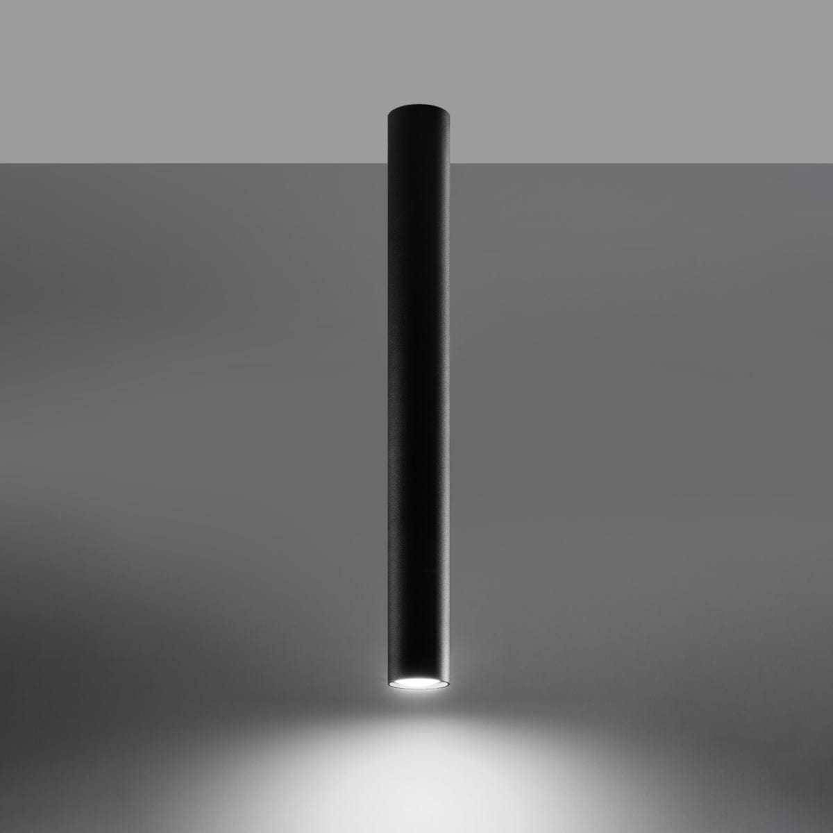 LAGOS 60 Svart Taklampa - Modern Minimalistisk Design - Hållbar Stål - Lätt Installation - GU10 Lampa Kompatibel
