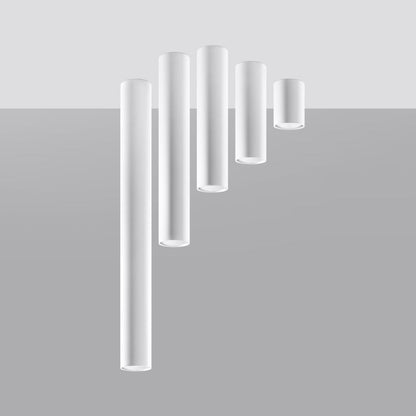 LAGOS 60 Vit Taklampa - Modern Minimalistisk Design - Hållbar Stål - Lätt Installation - GU10 Lampa Kompatibel