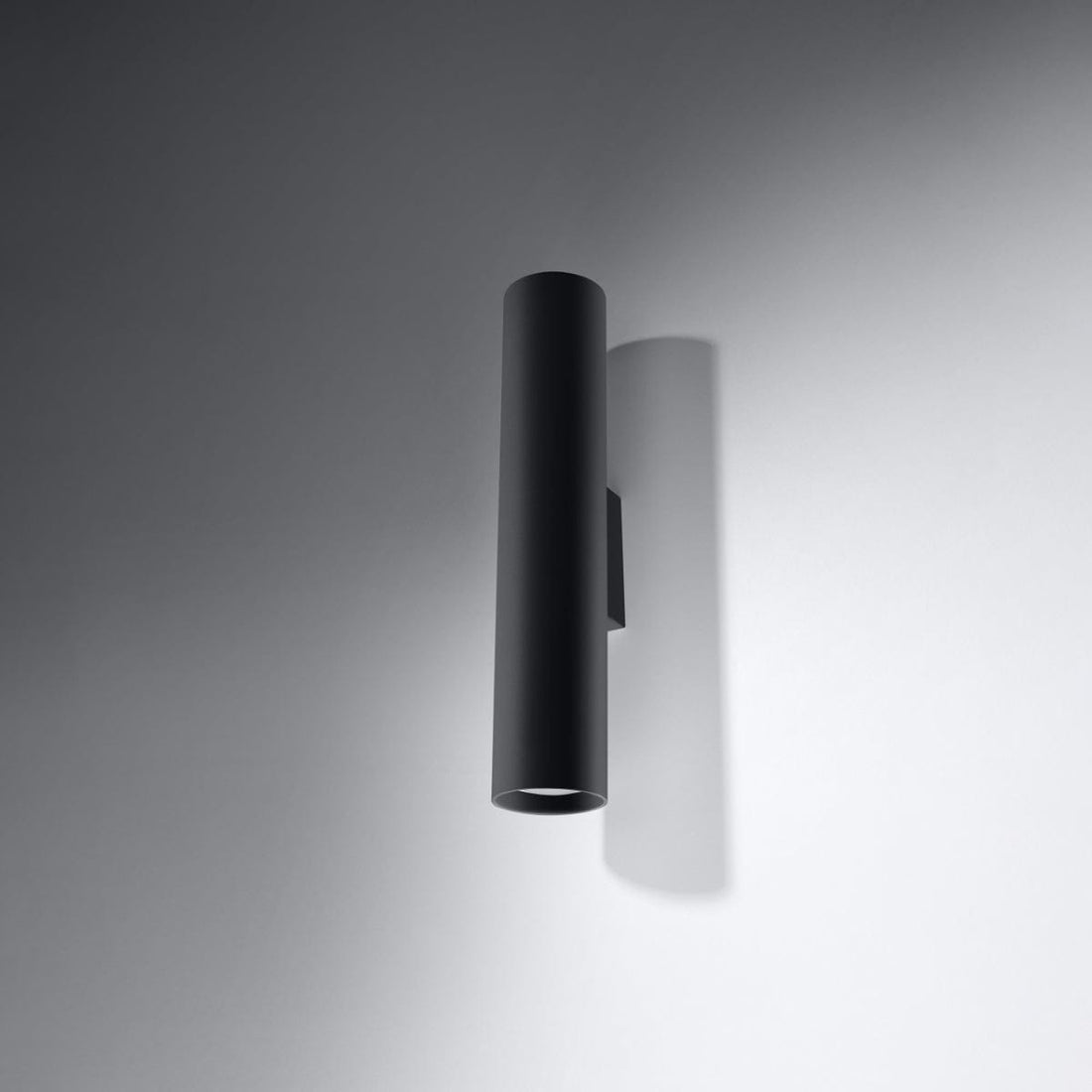 Lagos - Metallvägglampa - Svart finish - Minimalistisk design - Pulverlackerad stål - GU10-lampa kompatibel - Upp- och nedljus