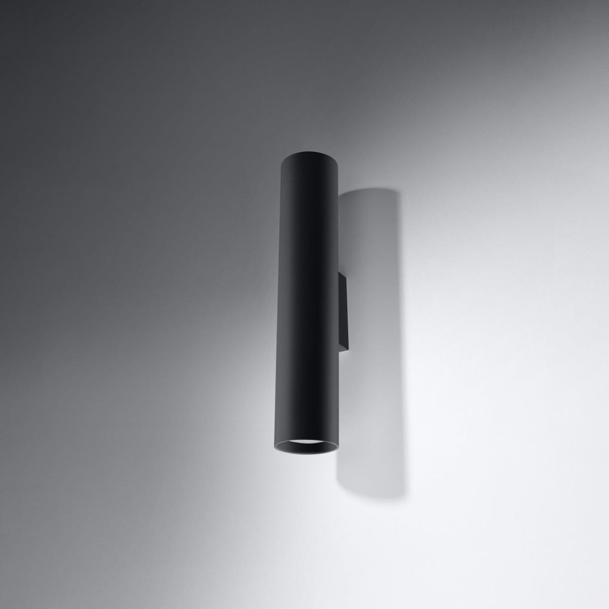 Lagos - Metallvägglampa - Svart finish - Minimalistisk design - Pulverlackerad stål - GU10-lampa kompatibel - Upp- och nedljus