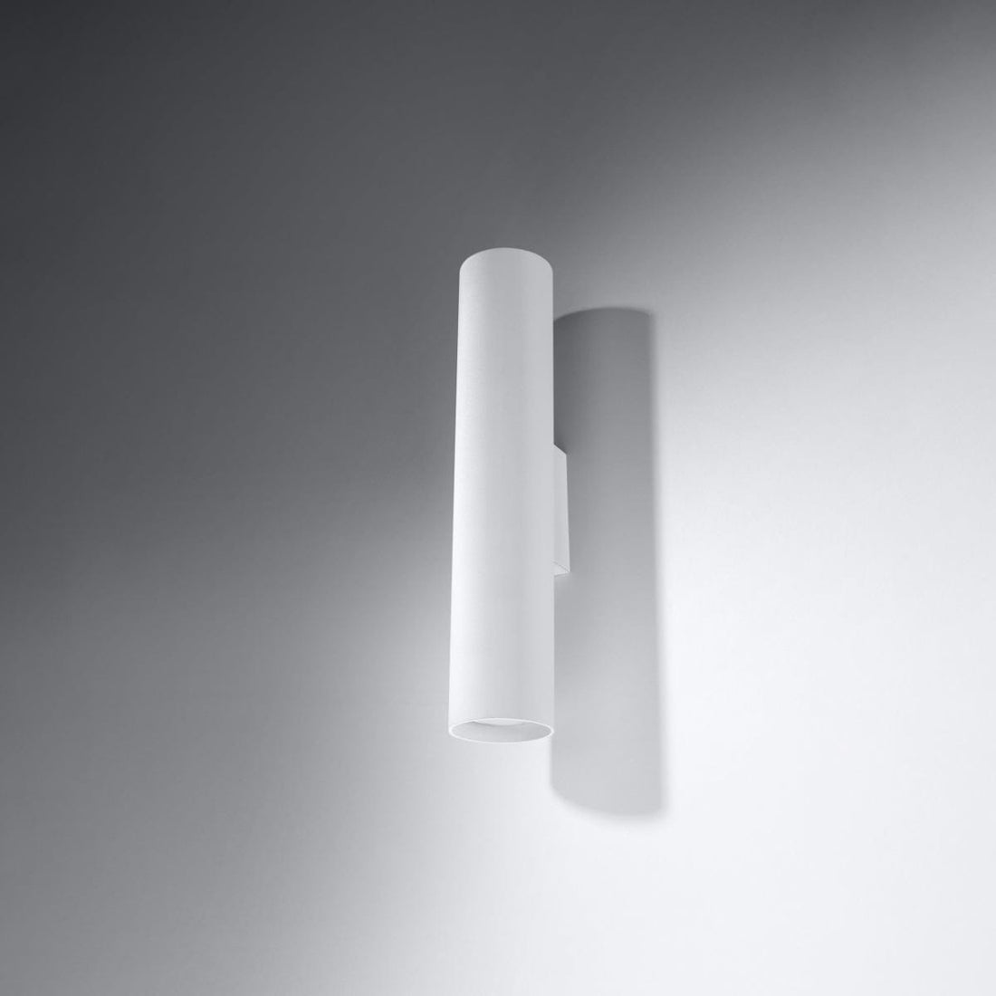 Lagos - Metall Vägglampa - Vit Finish - Minimalistisk Design - Pulverlackerad Stål - GU10 Glödlampa Kompatibel - Upp och Ner Belysning