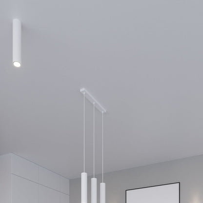 LAGOS - Pendellampa 3L Vit - Modern Hänglampa - Justerbar Sladd - Hållbar Stålskärm