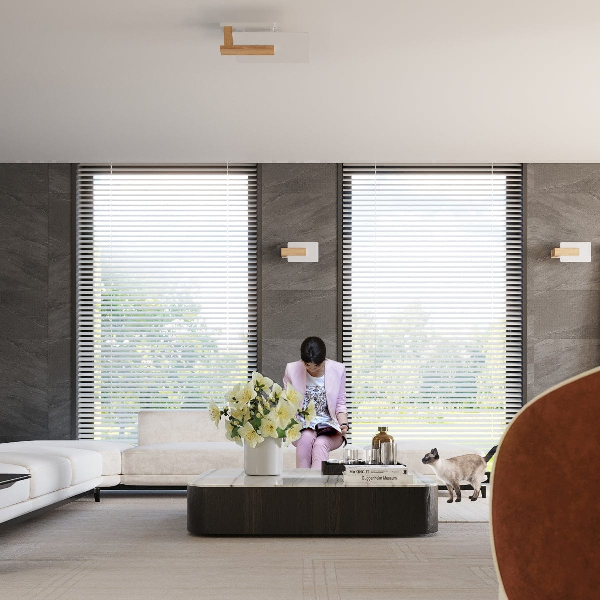 LAPPO Naturlig Trä Taklampa - Skandinavisk Design - Matt Glas Skärm - E27 Lampa Kompatibel - Lätt att Rengöra - Varm Ambient Belysning