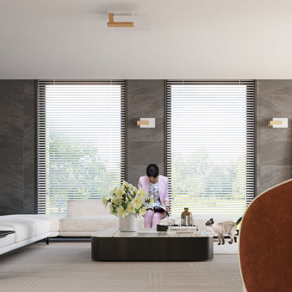 LAPPO Naturlig Trä Taklampa - Skandinavisk Design - Matt Glas Skärm - E27 Lampa Kompatibel - Lätt att Rengöra - Varm Ambient Belysning