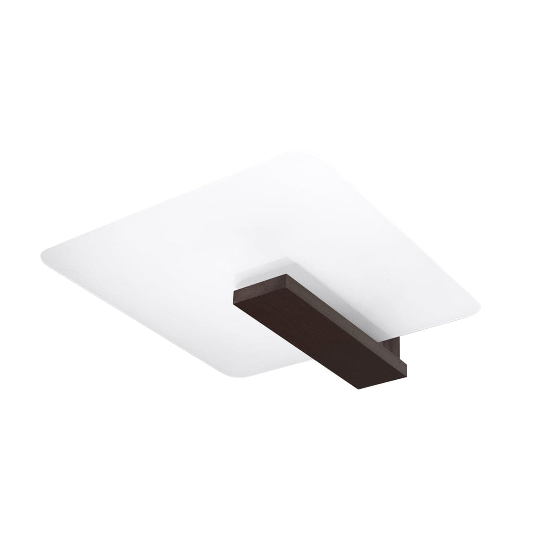LAPPO Wenge Trä Taklampa - Skandinavisk Design - Matt Glas Skärm - E27 Glödlampa Kompatibel - Lätt Rengöring - Varm Ombonad Belysning