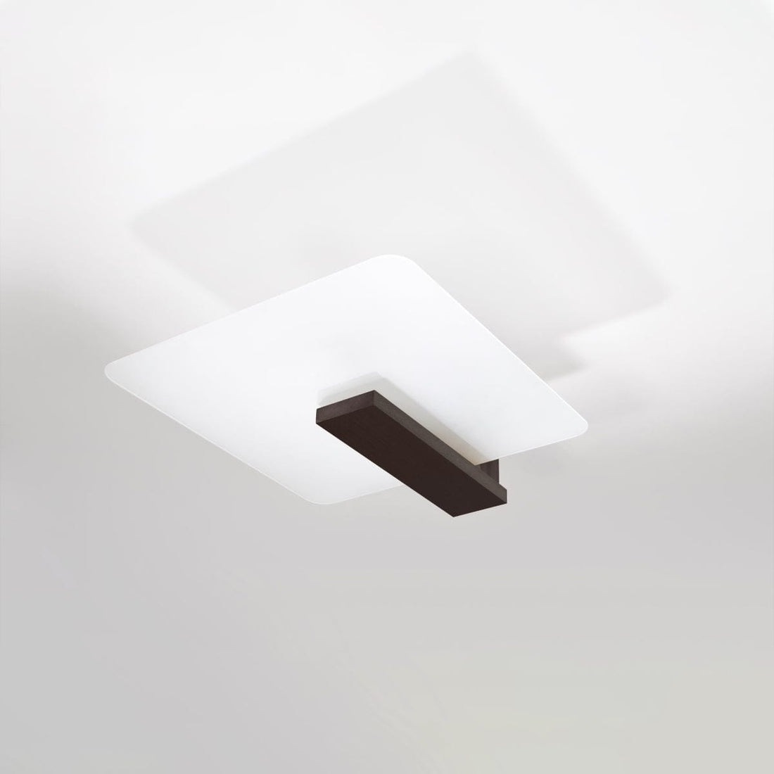 LAPPO Wenge Trä Taklampa - Skandinavisk Design - Matt Glas Skärm - E27 Glödlampa Kompatibel - Lätt Rengöring - Varm Ombonad Belysning