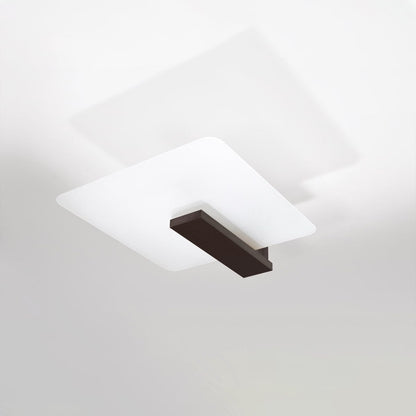 LAPPO Wenge Trä Taklampa - Skandinavisk Design - Matt Glas Skärm - E27 Glödlampa Kompatibel - Lätt Rengöring - Varm Ombonad Belysning