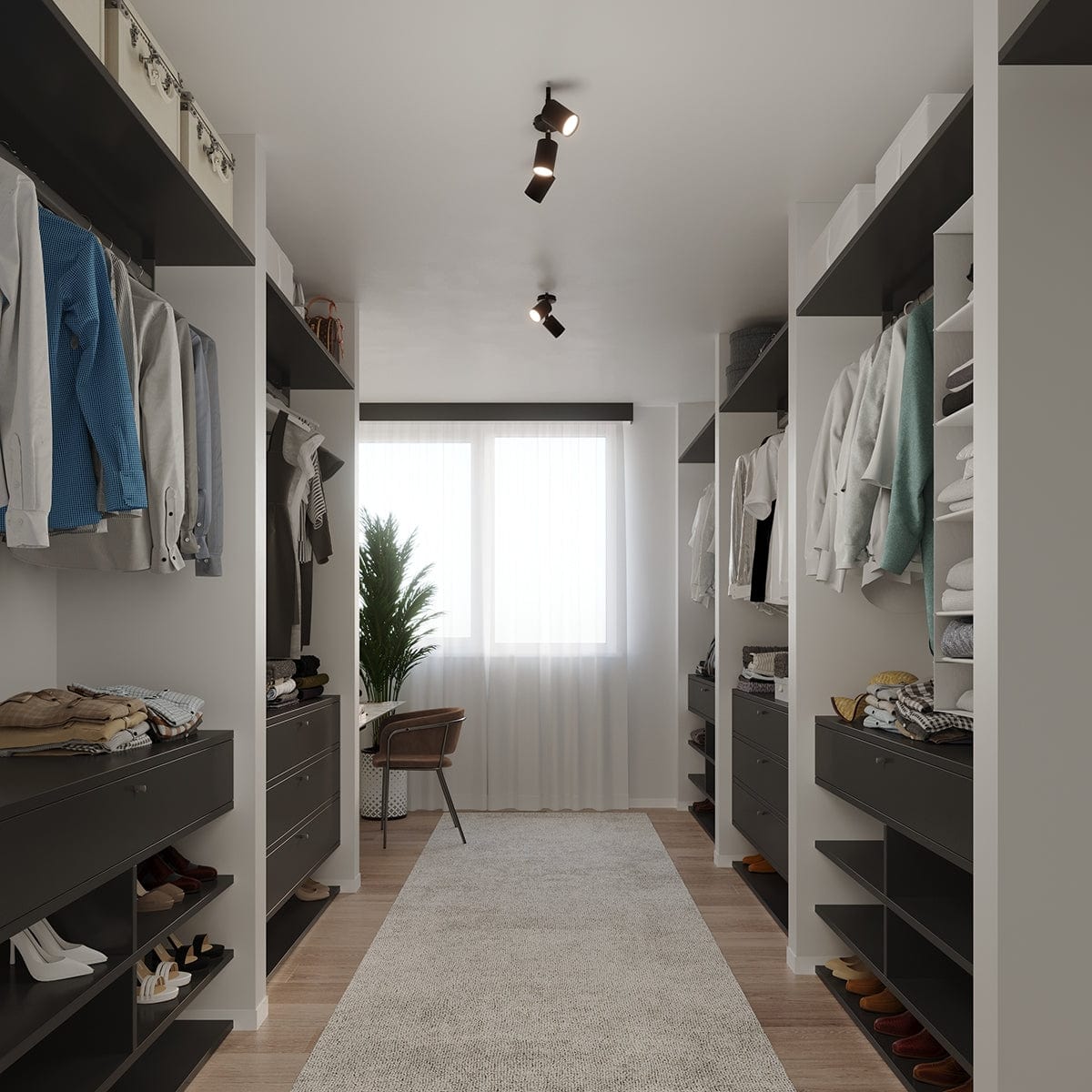 LEMMI 2 Svart Taklampa - Minimalistisk LED-belysning - Hög CRI - Justerbara armar - Energibesparande - 5-års garanti - Modern Interiörbelysning