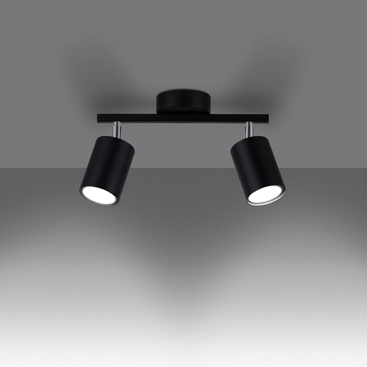 LEMMI 2 Svart Taklampa - Minimalistisk LED-belysning - Hög CRI - Justerbara armar - Energibesparande - 5-års garanti - Modern Interiörbelysning