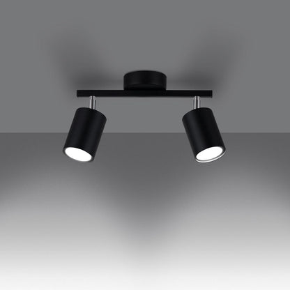 LEMMI 2 Svart Taklampa - Minimalistisk LED-belysning - Hög CRI - Justerbara armar - Energibesparande - 5-års garanti - Modern Interiörbelysning