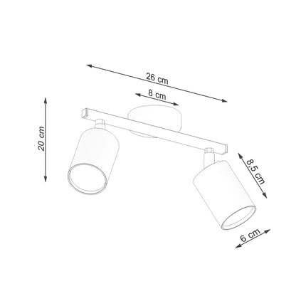 LEMMI 2 Svart Taklampa - Minimalistisk LED-belysning - Hög CRI - Justerbara armar - Energibesparande - 5-års garanti - Modern Interiörbelysning