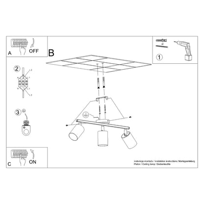 LEMMI Taklampa 3 Vit - Minimalistisk Design - LED Modul - Justerbar Belysning - 5-års Garanti - Högkvalitativ Metall