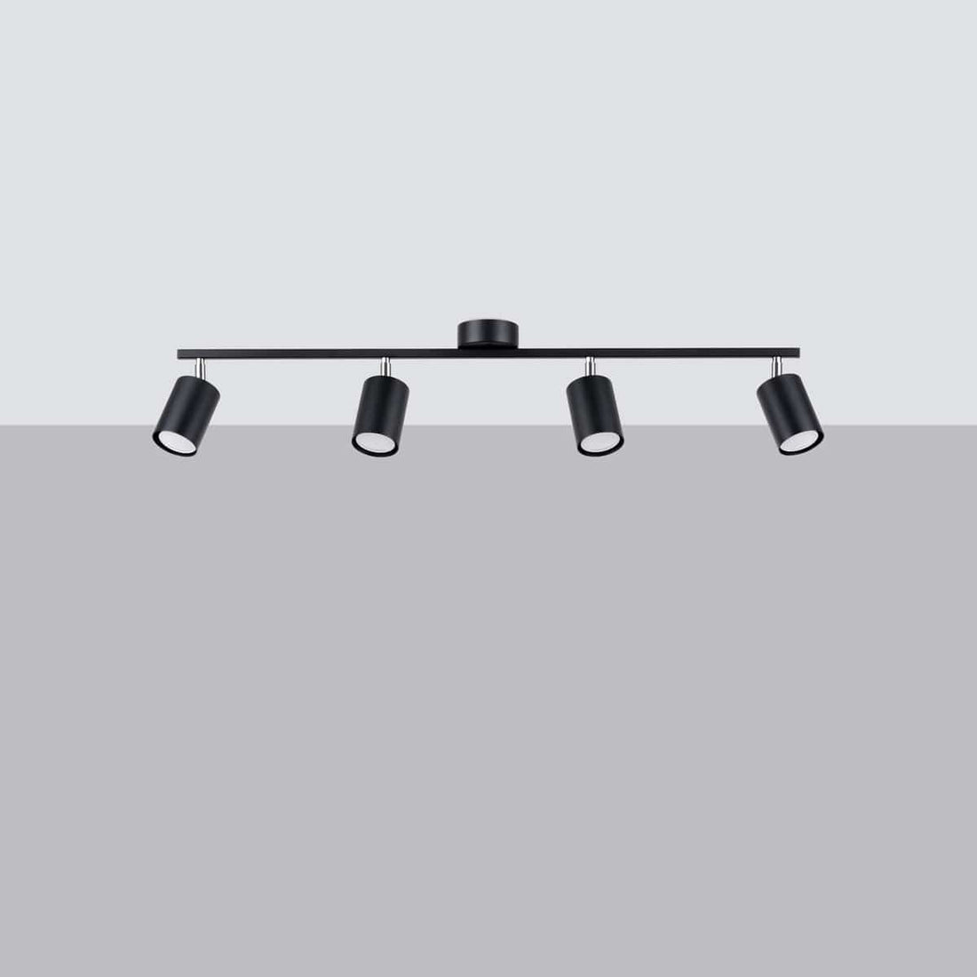 LEMMI Taklampa 4 L Svart - Minimalistisk Design - Justerbar Ljusvinkel - Smart Glödlampa Kompatibel - Lätt Att Rengöra - Funktionell Belysning