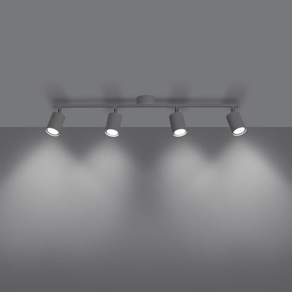 LEMMI Taklampa 4 L Vit - Minimalistisk Design - Justerbar Ljusvinkel - Smart Bulb Kompatibel - Lätt att Rengöra - Funktionell Belysning