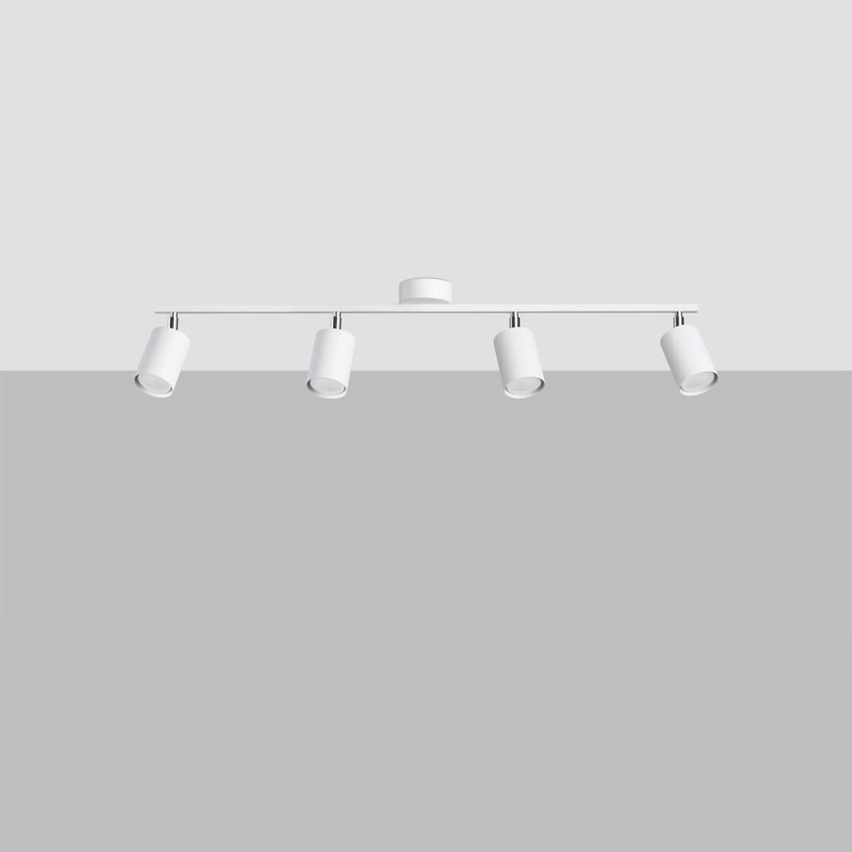 LEMMI Taklampa 4 L Vit - Minimalistisk Design - Justerbar Ljusvinkel - Smart Bulb Kompatibel - Lätt att Rengöra - Funktionell Belysning