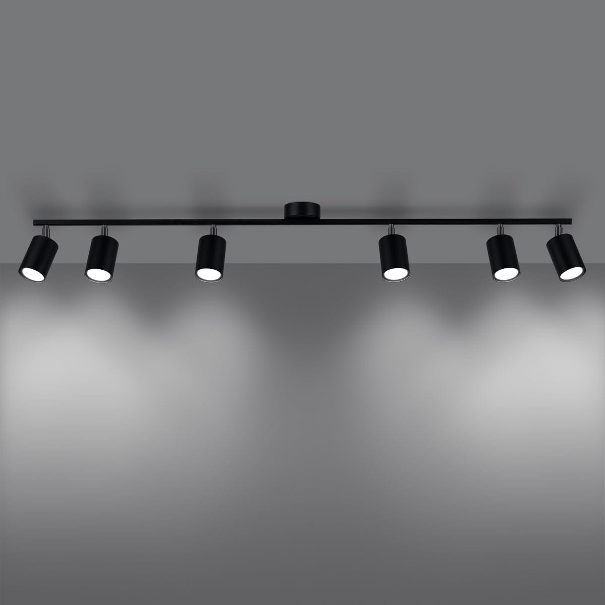 LEMMI Taklampa 6 L Svart - Minimalistisk Design - Justerbar Ljusvinkel - Smart Glödlampa Kompatibel - Lätt att Rengöra - Funktionell Belysning