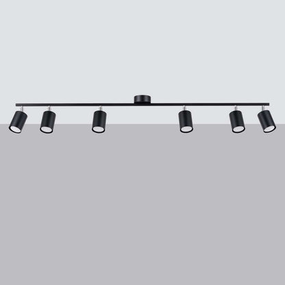 LEMMI Taklampa 6 L Svart - Minimalistisk Design - Justerbar Ljusvinkel - Smart Glödlampa Kompatibel - Lätt att Rengöra - Funktionell Belysning