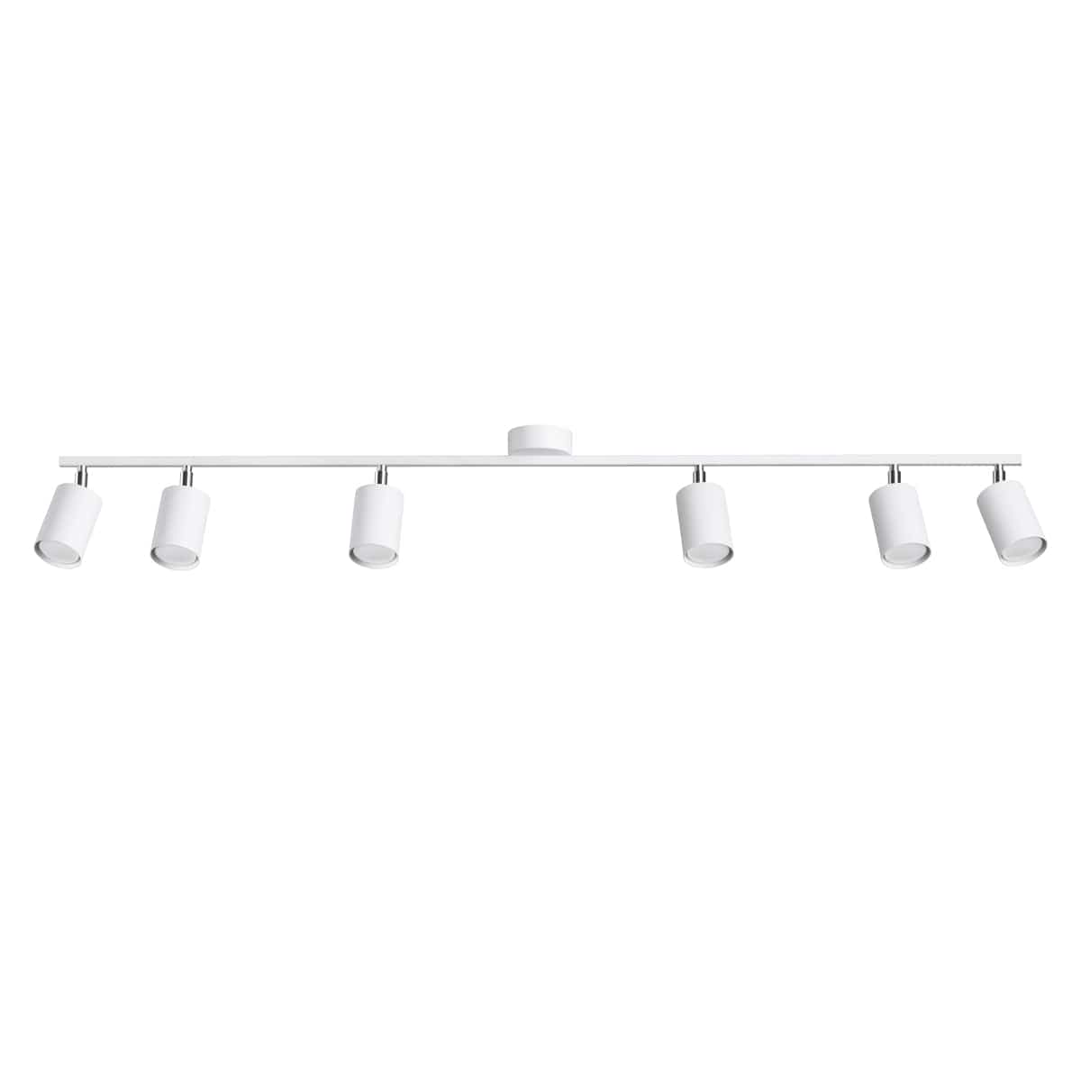 LEMMI Taklampa 6 L Vit - Minimalistisk Design - Justerbar Ljusvinkel - Smart Glödlampa Kompatibel - Lätt att Rengöra - Funktionell Belysning