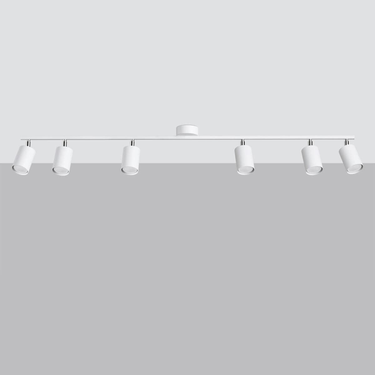 LEMMI Taklampa 6 L Vit - Minimalistisk Design - Justerbar Ljusvinkel - Smart Glödlampa Kompatibel - Lätt att Rengöra - Funktionell Belysning