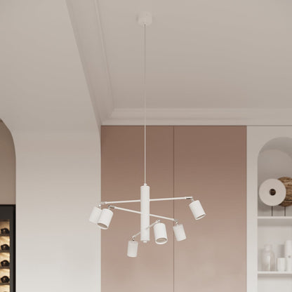 LEMMI Taklampa 6 L Vit - Minimalistisk Design - Justerbar Ljusvinkel - Smart Glödlampa Kompatibel - Lätt att Rengöra - Funktionell Belysning