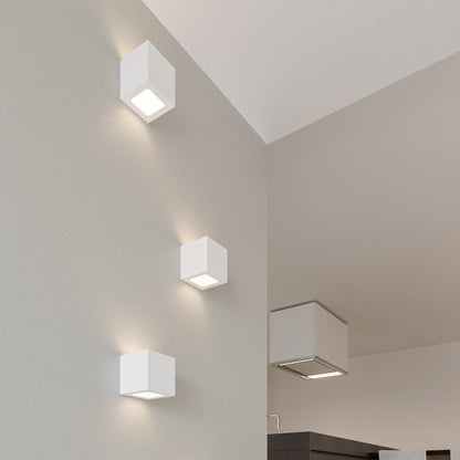 Leo Keramisk Vägglampa - Vit - Geometrisk Design - E27 - LED Kompatibel